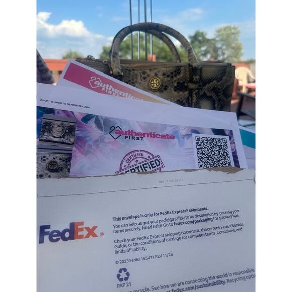 Tory Burch Robinson Mini Snake Embossed Double Zip Tote Bag - Picture 14 of 16